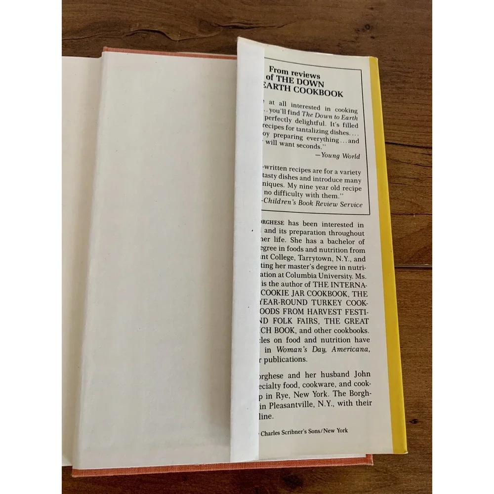 The Down to Earth Cookbook by Anita Borghese 1980 Hardcover VG DJ